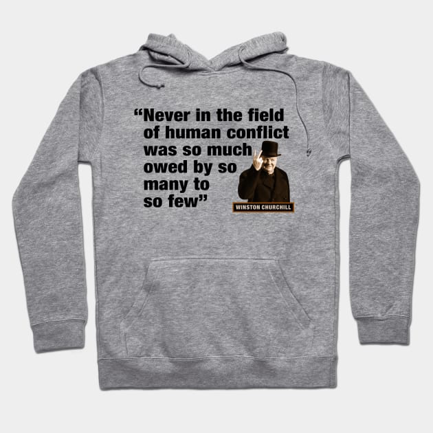 Winston Churchill Quotes Hoodie by PLAYDIGITAL2020